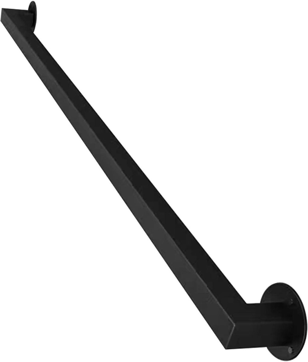 Trapleuning Smeedijzer - Wandrek - Veiligheid Thuis - Roestbestendige Coating - 420 cm - Zwart