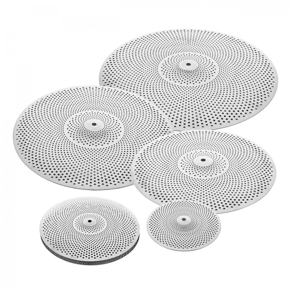 5 stuks laag volume bekkenpak van Gear4music, Zilver