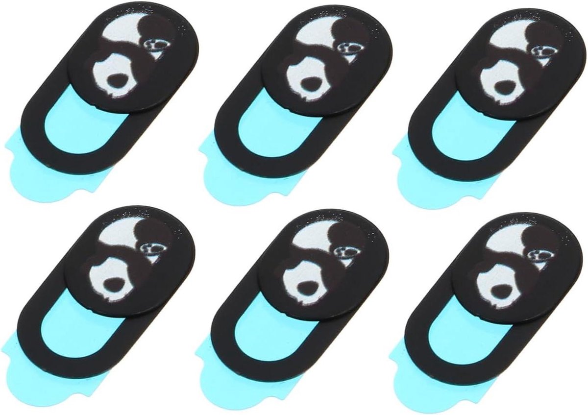 Webcam Cover Slider - Privacyhoes Camera - Privacy Beschermen - Ultradun Ontwerp - 6 Stuks - Zwart
