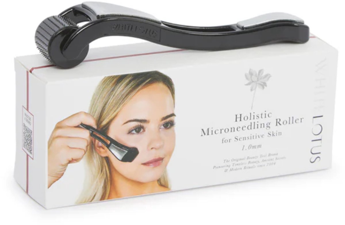 White Lotus Sensitive Skin Microneedling Roller 1mm