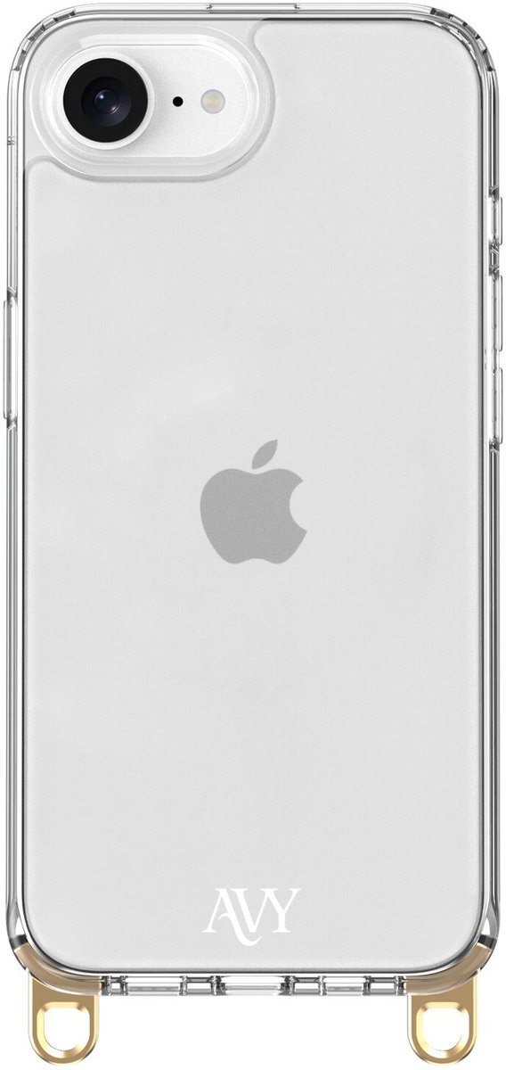 AVY Transparant Hoesje | Geschikt voor Apple iPhone 17e / 16e | Clear Case | Haakjes voor koord