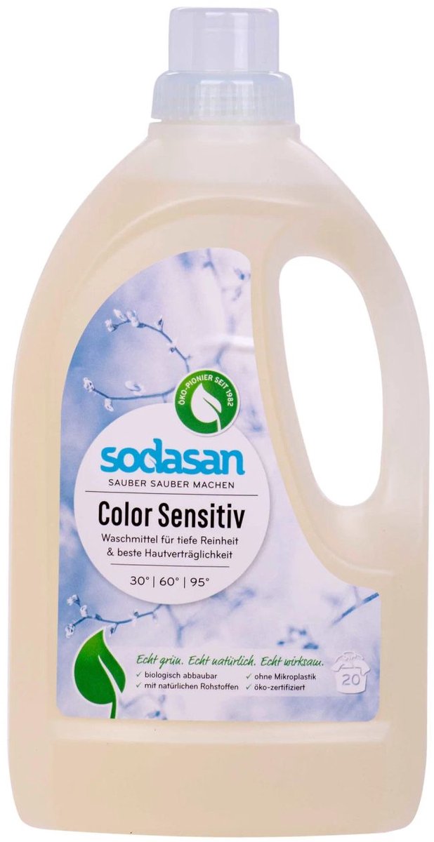 Sodasan Nature Care - Vloeibaar Wasmiddel Kleur Sensitive - Allergeenvrij - Vegan - CO2-neutraal