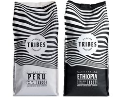 Tribes coffee - koffiebonen proefpakket - 2kg koffie - Peru & Ethiopia