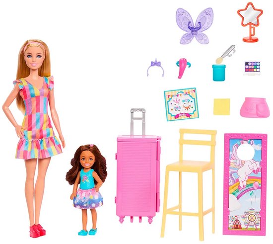 Barbie dag op de kermis speelset met schmink en fotostandaard - 2 poppen en accessoires — afbeelding 5
