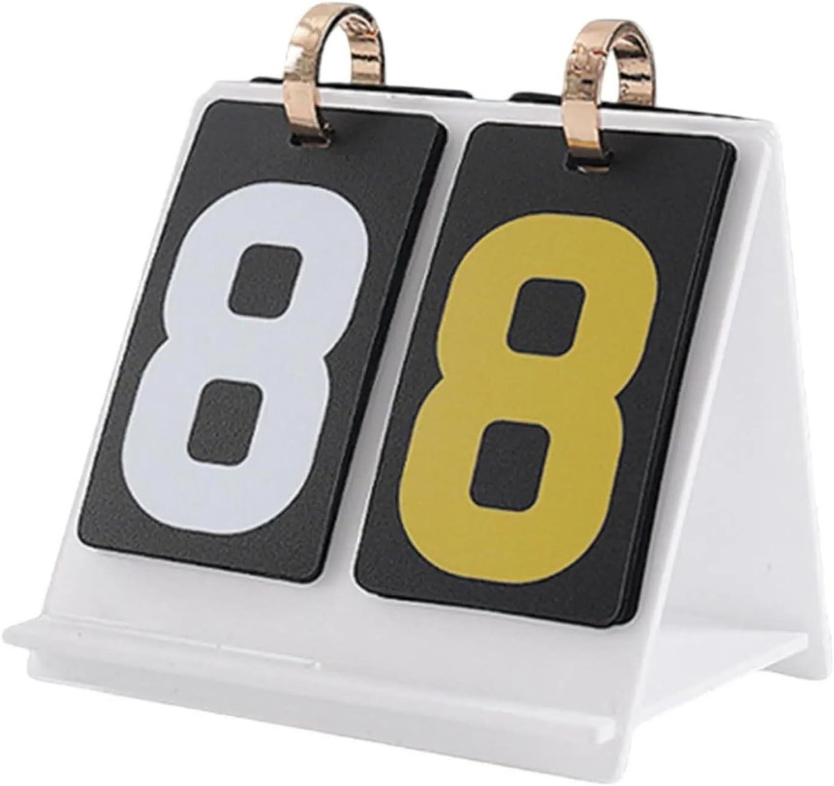 Scorebord Dashboard - Wedstrijdbord Klapbord - Score Bijhouden - Dubbelzijdig Weergave - 10.5 x 12 cm - Wit