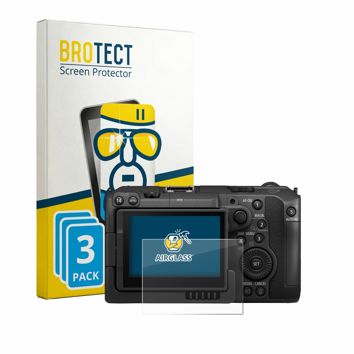 Screenprotector 3 Stuks voor Canon EOS C50 Beschermglas transparant