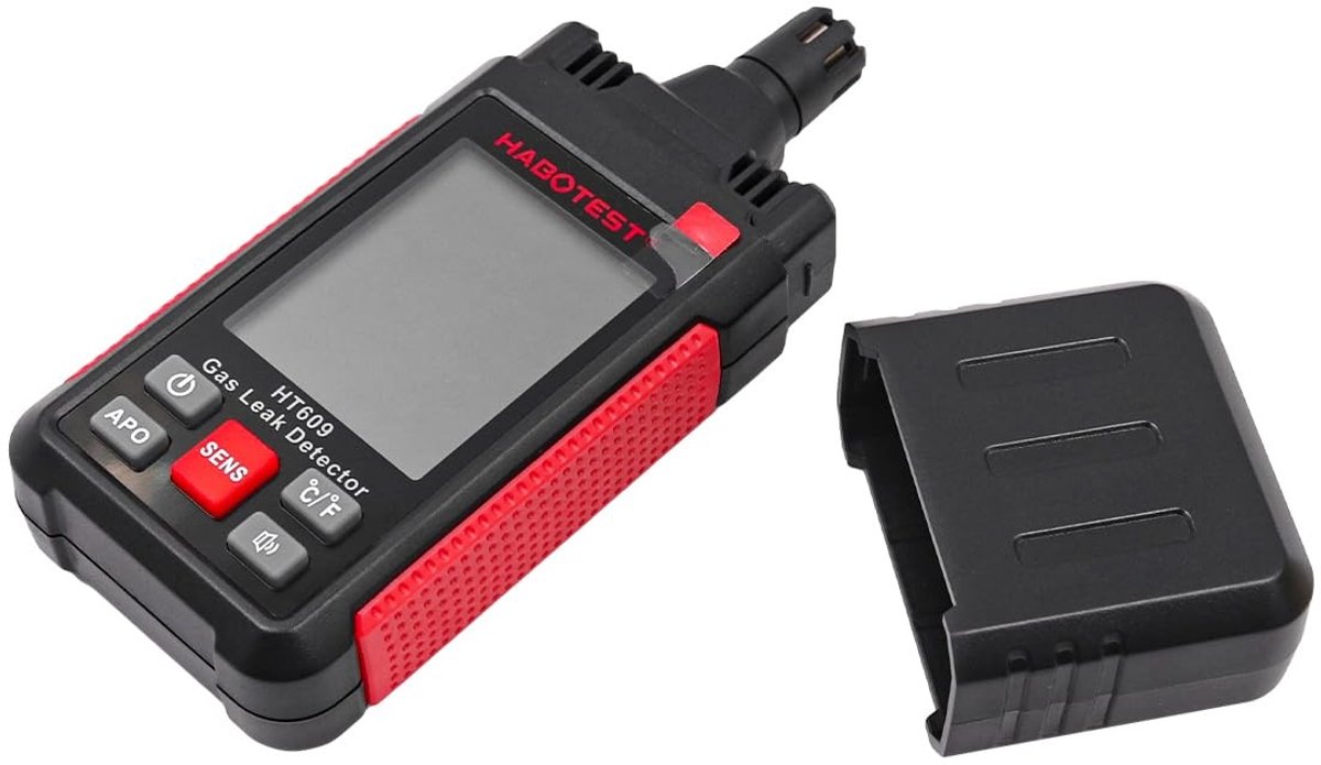 aladdien - Gaslek Detector - Akoestisch en Visueel Alarm - Multifunctioneel voor LPG en Methaan - Temperatuurmeting - Betrouwbaar voor veilig gebrui...