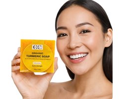 Original Extra sterk Tumeric soap voor Pigmentvlekken, acne, acne op de rug & litteken - Kurkuma zeep - Acne Zeep - Organic - Voor gezicht & lichaam