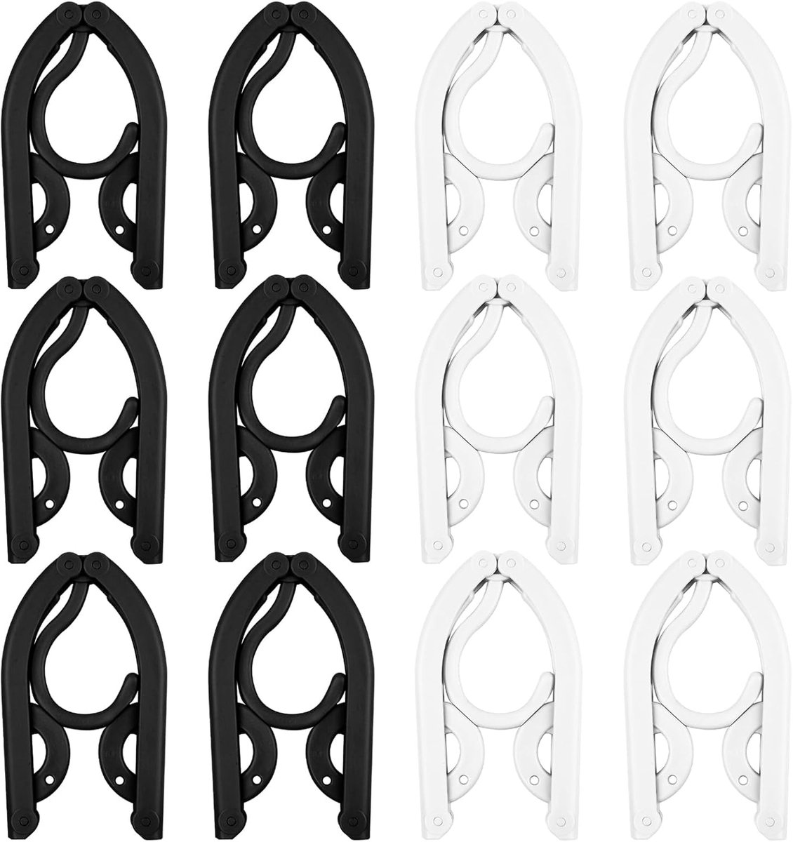Opblaasbare Kledinghangers - Reishangers - Ruimtebesparend - Anti-slip - Voor Drogen van Wasgoed op Reis - Compact - Set van 12 - 2 kleurs - van Imperatoris