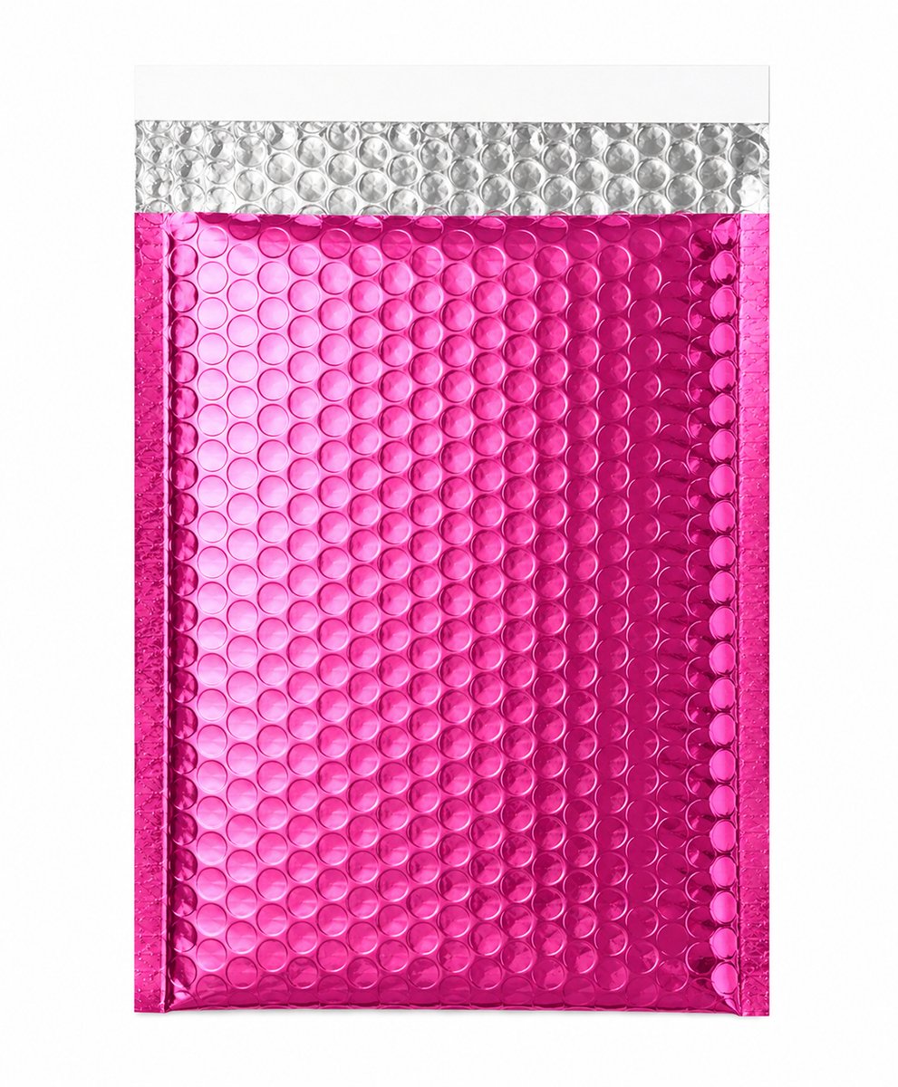 Premium Roze Bubbel Enveloppen – 3 Stuks – Extra Stevige Luchtkussen Enveloppen – Luxe Metallic Verzendzakken – Goede Kwaliteit – Zelfklevend