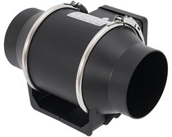 Buisventilator – Afzuigventilator – Badkamerventilator – Kanaalventilator 220V – fzuigventilator voor Badkamer, Keuken & WC – Stille Pijpfan – Inline Ventilator voor Ventilatiebuis – Zwart