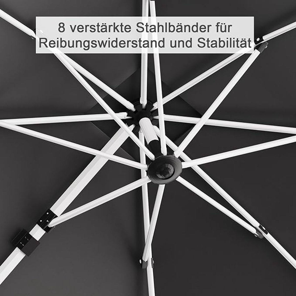 Luxe Royal 360° Zweefparasol 300 x 400 cm - Aluminium Frame & UV50+ Bescherming - Inclusief XXL Vulbare Voet & Beschermhoes