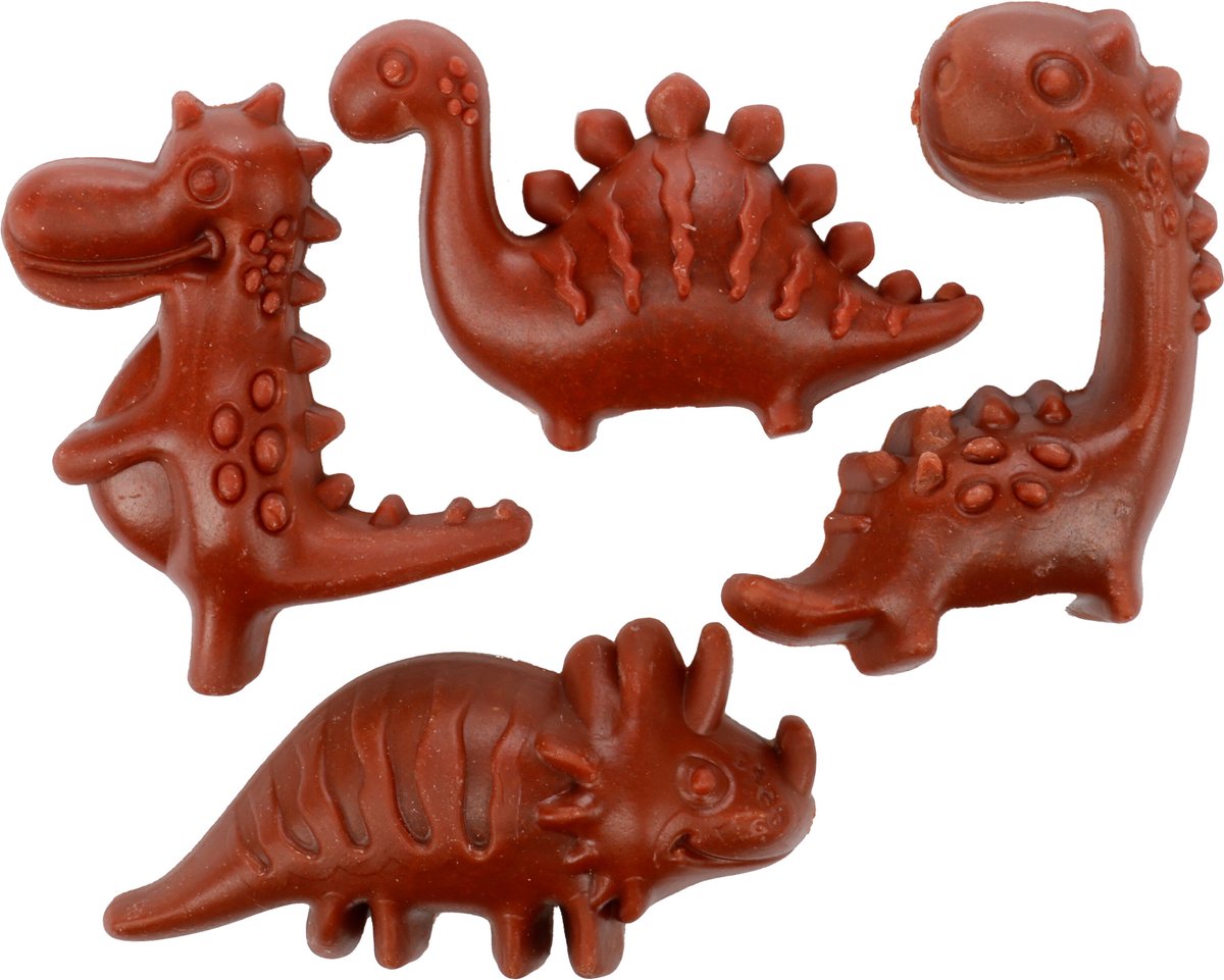 Flamingo Veggie Dino Hondensnack met Aardbei S 8st 120g