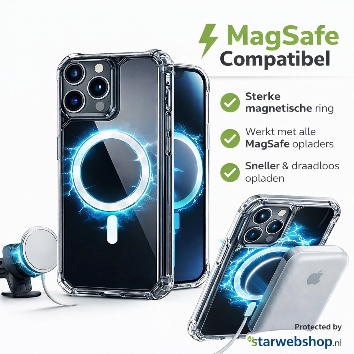 GORILLA - Bumper Telefoonhoesje - Geschikt Voor IPhone 14 Pro - Met Magsafe - Anti Shock Case
