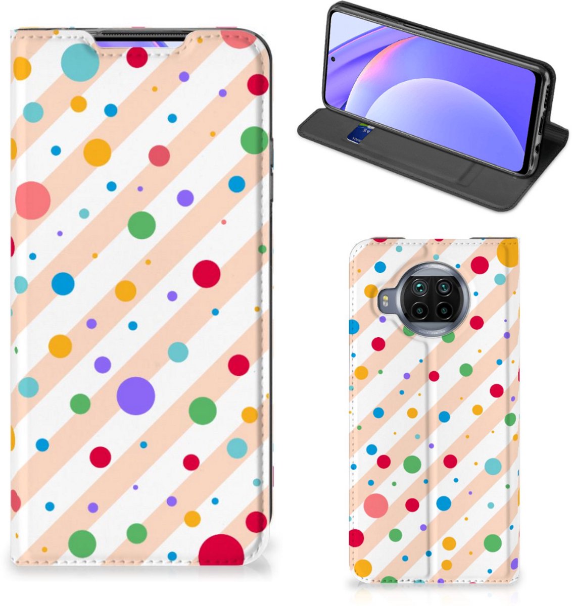Xiaomi Mi 10T Lite Hoesje met Magneet Dots