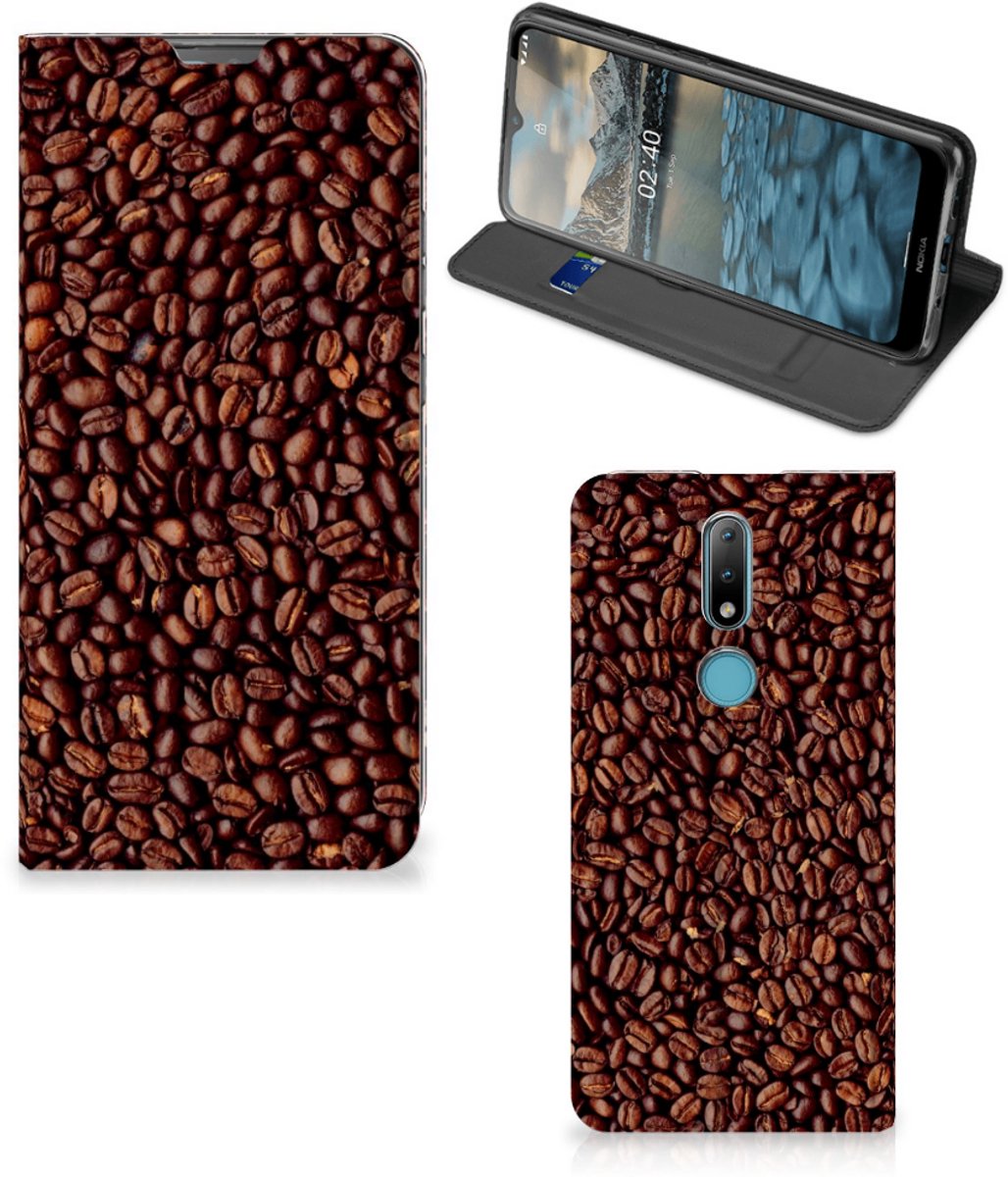 Nokia 2.4 Flip Style Cover Koffiebonen