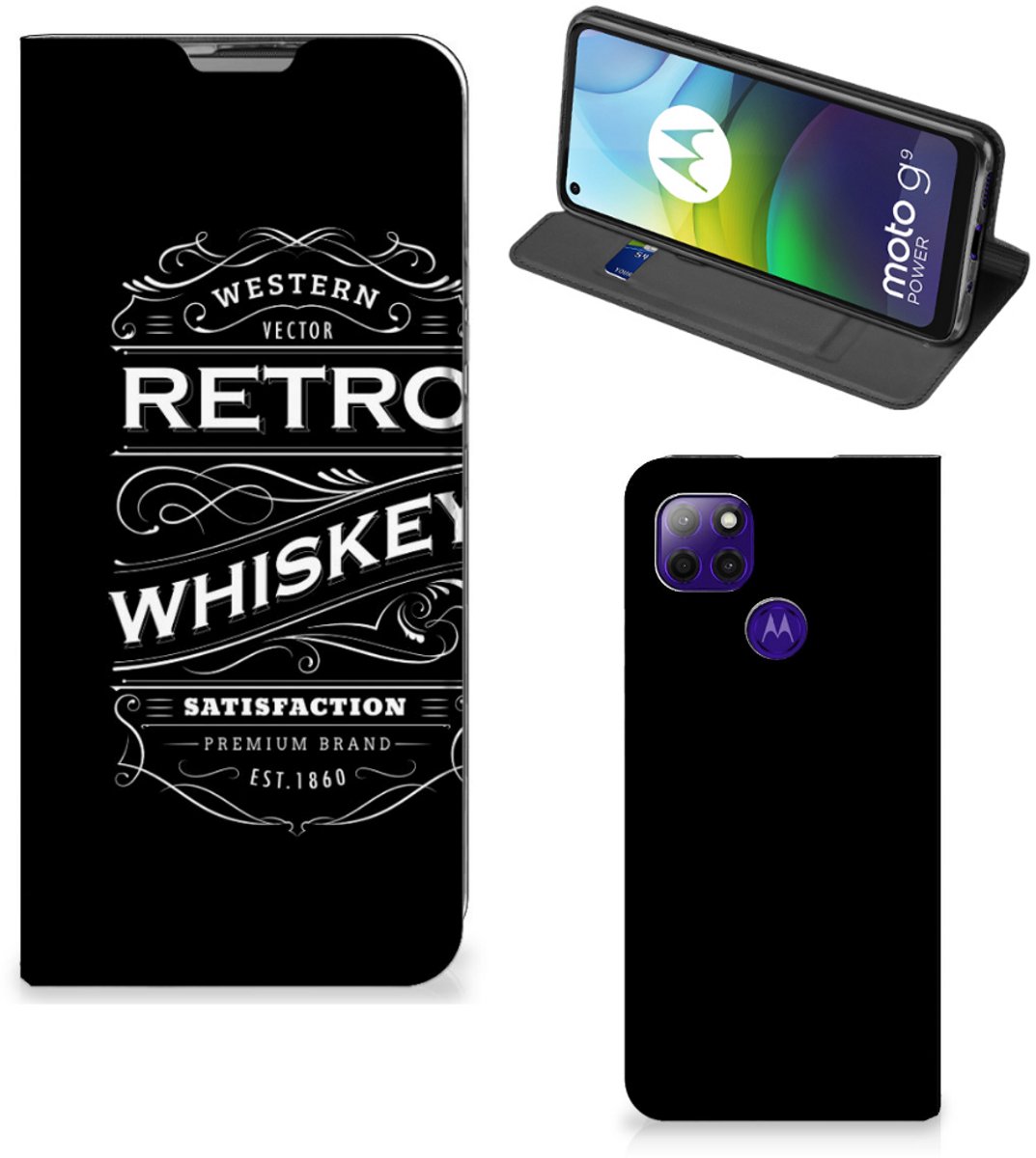 Motorola Moto G9 Power Flip Style Cover Whiskey
