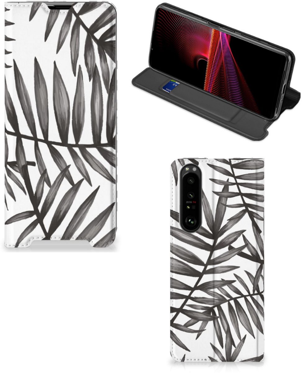 Sony Xperia 1 III Smart Cover Leaves Grey