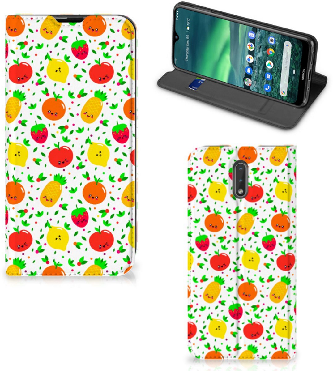 Nokia 2.3 Flip Style Cover Fruits