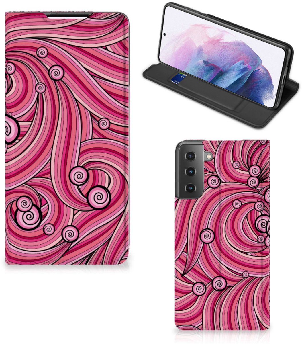 Samsung Galaxy S21 Plus Bookcase Swirl Pink