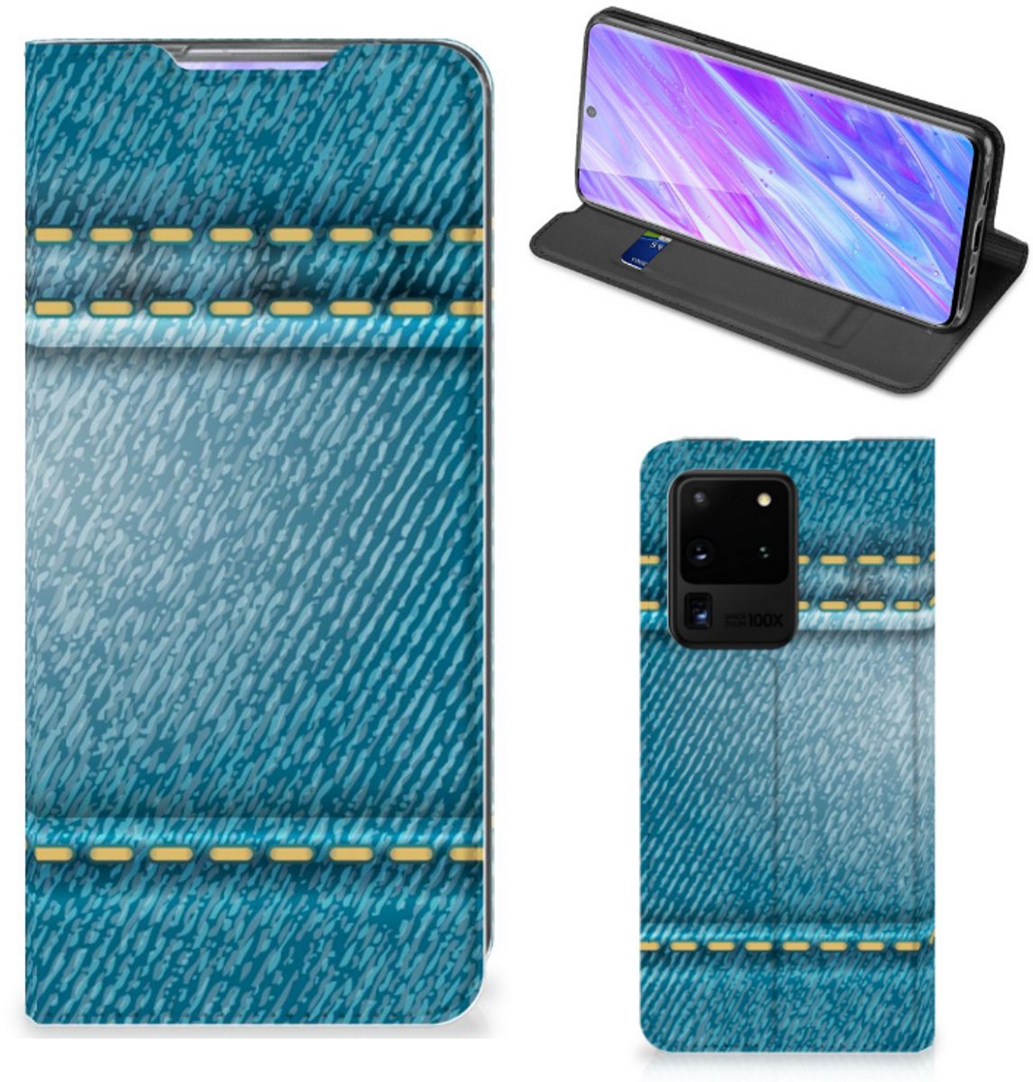 Standcase Hoesje voor Samsung Galaxy S20 Ultra Hippe Standcase Jeans