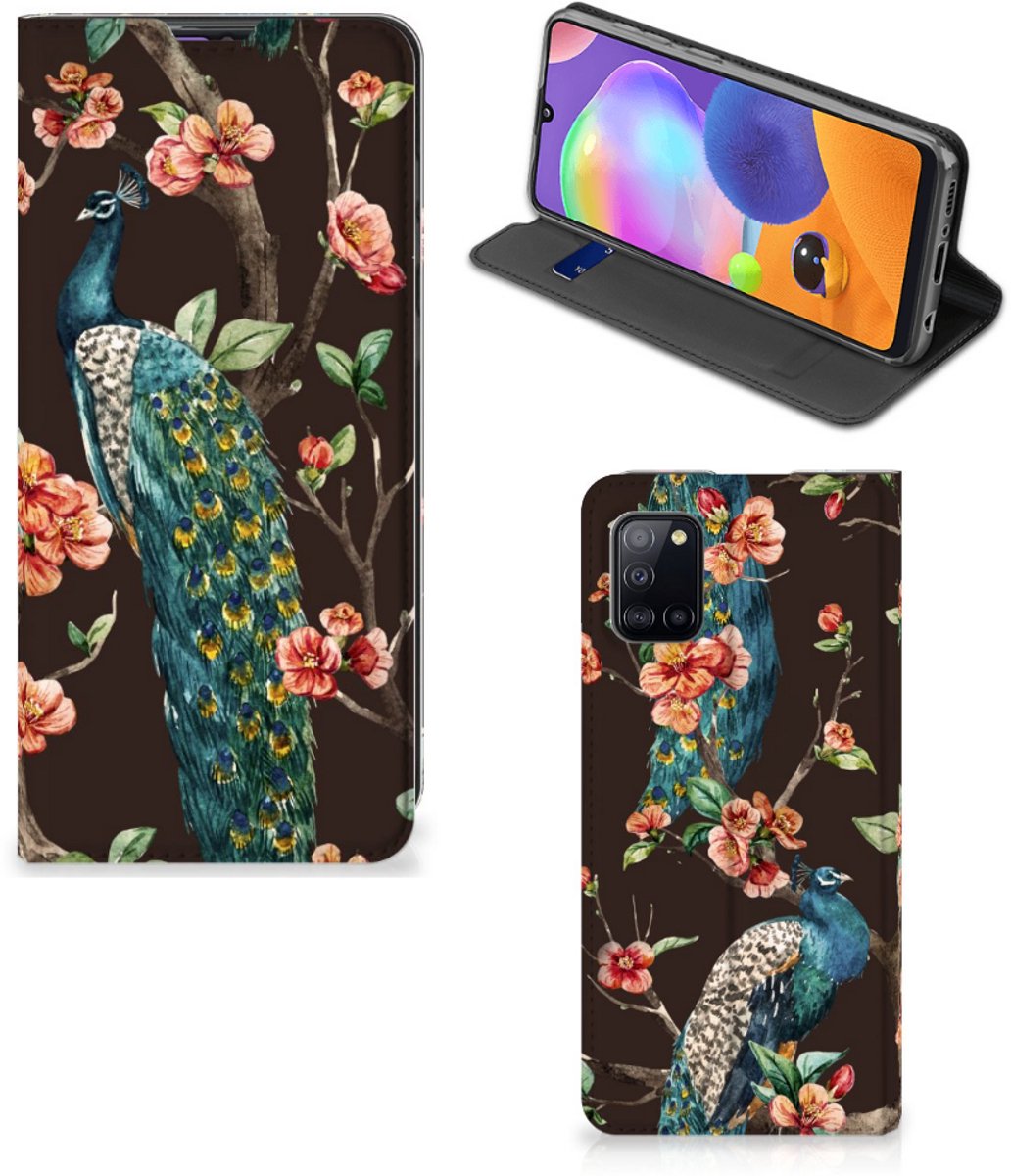 Samsung Galaxy A31 Hoesje maken Pauw met Bloemen