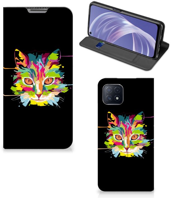 Etui Smartphone OPPO A73 5G Etui portefeuille Nice Cat' anniversaire Couleur chat