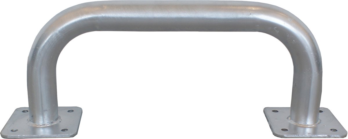 Veiligheidsbarrière - aanrijdbeugel Ø76 mm – Gegalvaniseerd staal – Met voetplaat – Voor industrie & openbare ruimte – Diverse maten