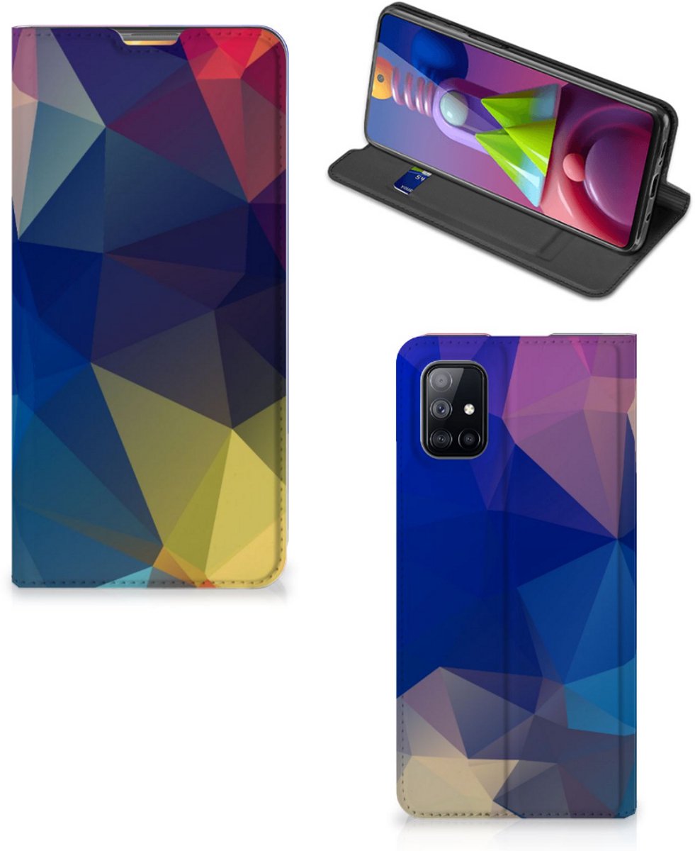 Samsung Galaxy M51 Stand Case Polygon Dark