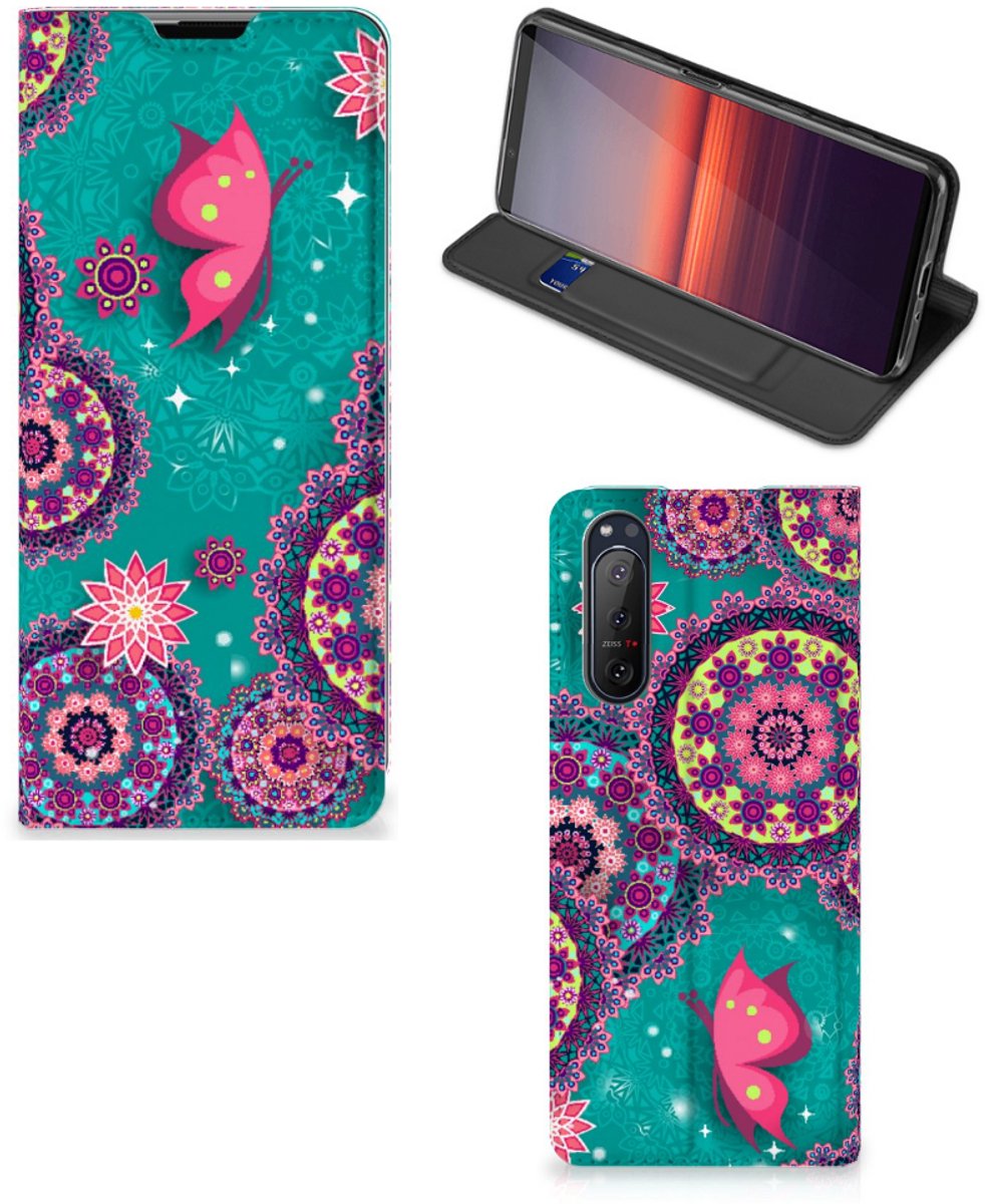 Book Case voor Sony Xperia 5 II Bookcase Cirkels en Vlinders