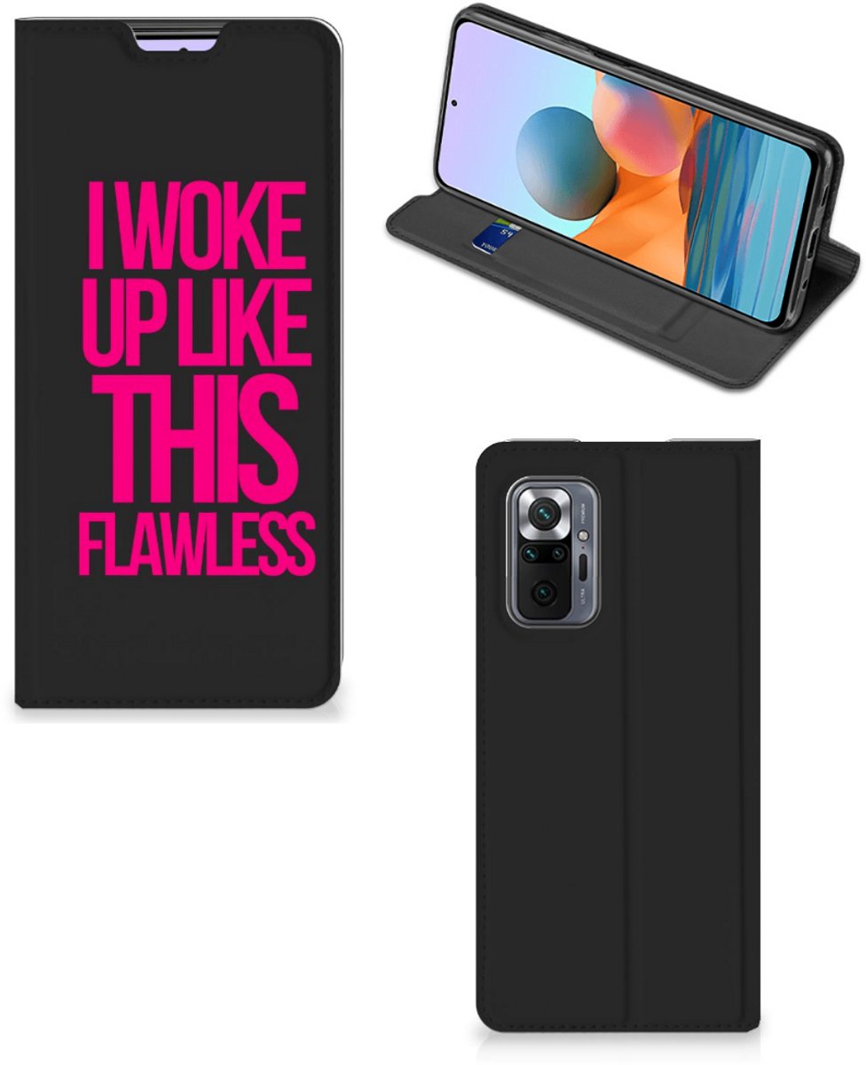Xiaomi Redmi Note 10 Pro Hoesje met tekst Woke Up - Origineel Cadeau Zelf Maken