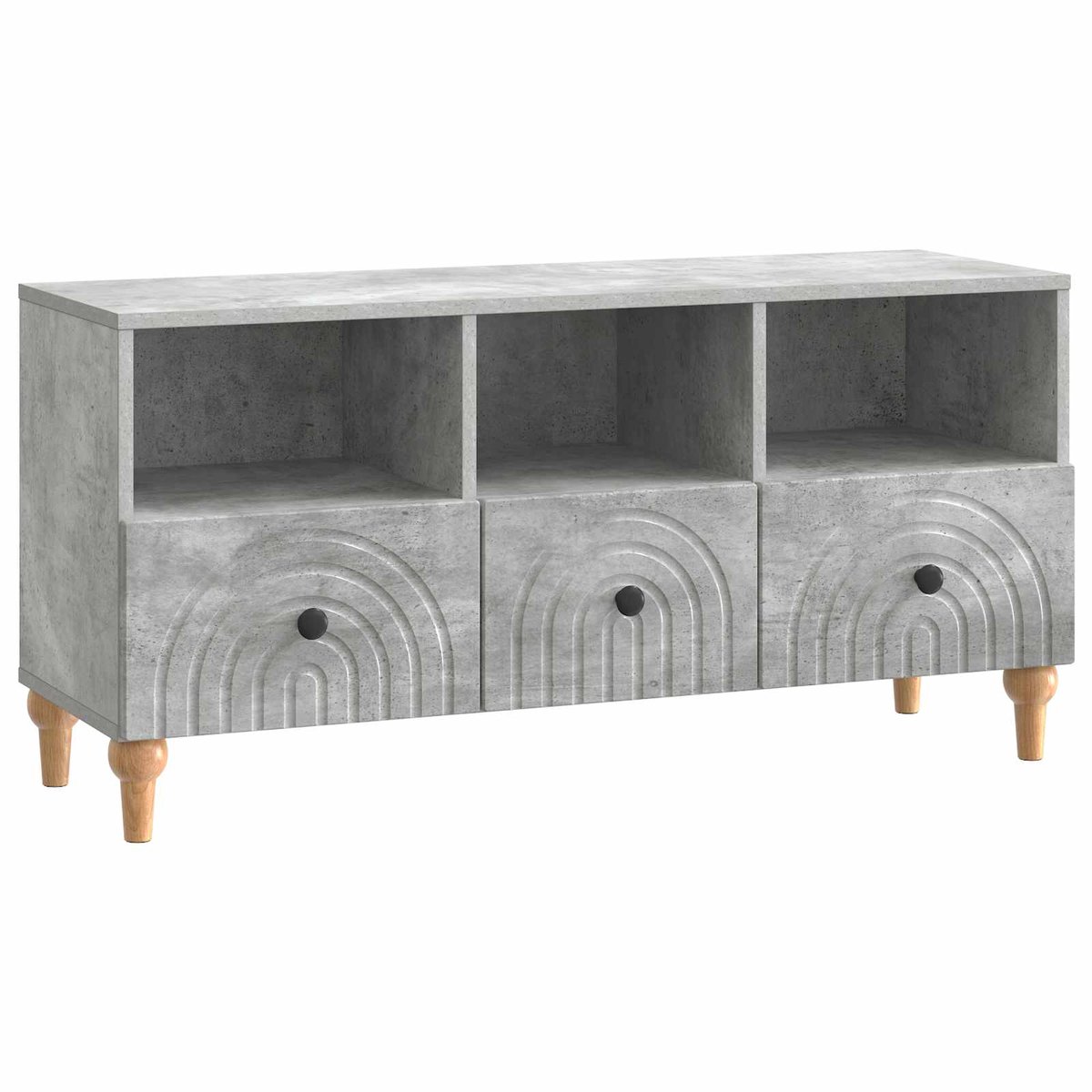vidaXL - TV - Kast - Beton - Grijs - 102 - x - 34,5 - x - 50 - cm - Geconstrueerd - hout