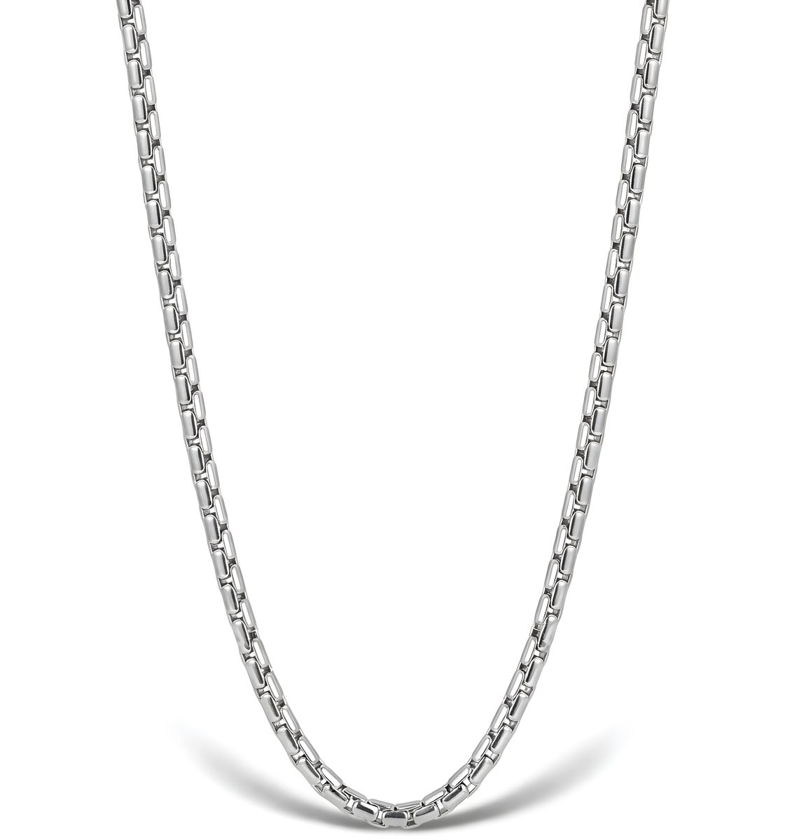 Ketting heren 1,8mm - 50cm lengte - Ketting heren titanium staal - halsketting voor mannen van Mauro Vinci - met geschenkverpakking