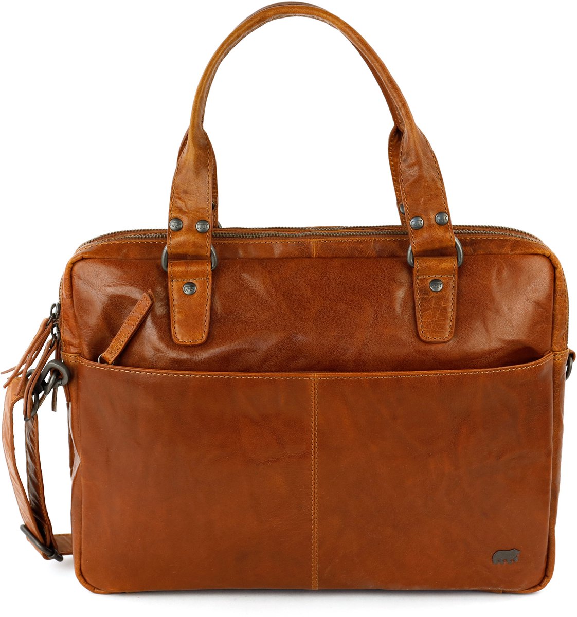 Bear Design Teun Andorra Laptoptas -14 inch - Cognac