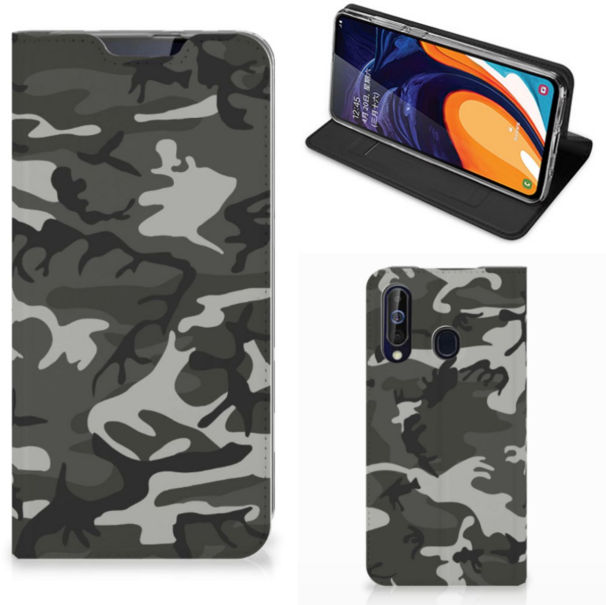 Samsung Galaxy A60 Hoesje met Magneet Army Light