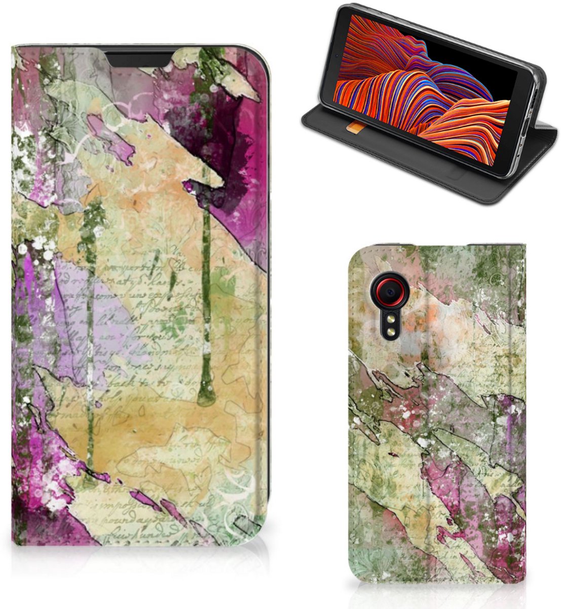 Bookcase Samsung Galaxy Xcover 5 Letter Painting