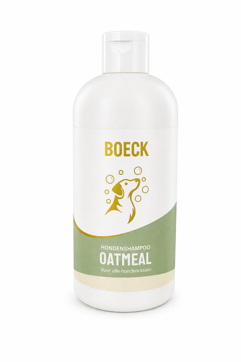 Hondenshampoo Oatmeal – Shampoo voor hond - Hypoallergeen – Voor Gevoelige Huid – 500 ml – Havermout & Aloë Vera - BOECK