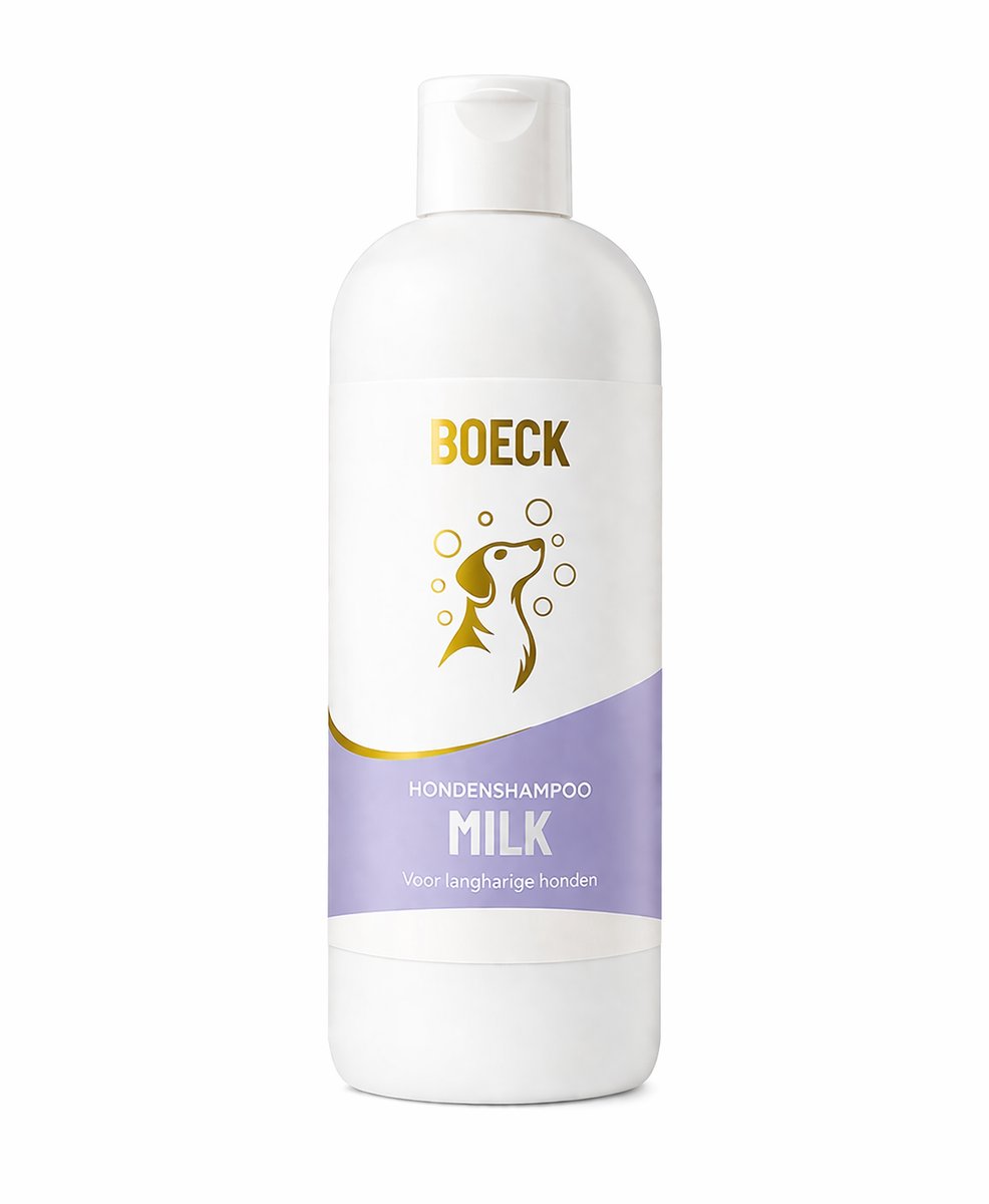 Hondenshampoo Milk – Shampoo voor de hond - Hypoallergeen – Voor Glanzende Vacht – 500 ml – Zacht & Mild - BOECK