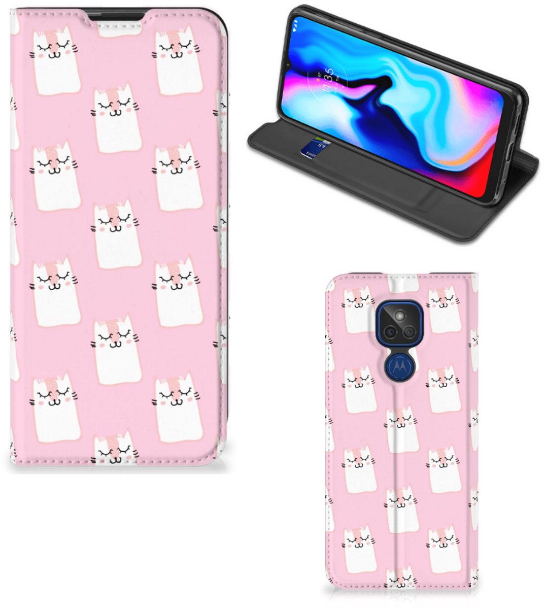Motorola Moto G9 Play Hoesje maken Sleeping Cats
