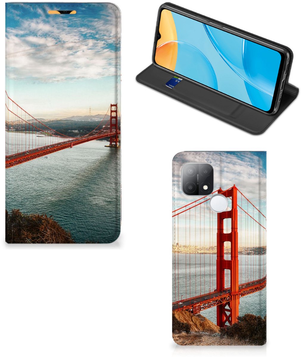 OPPO A15 Book Cover Golden Gate Bridge