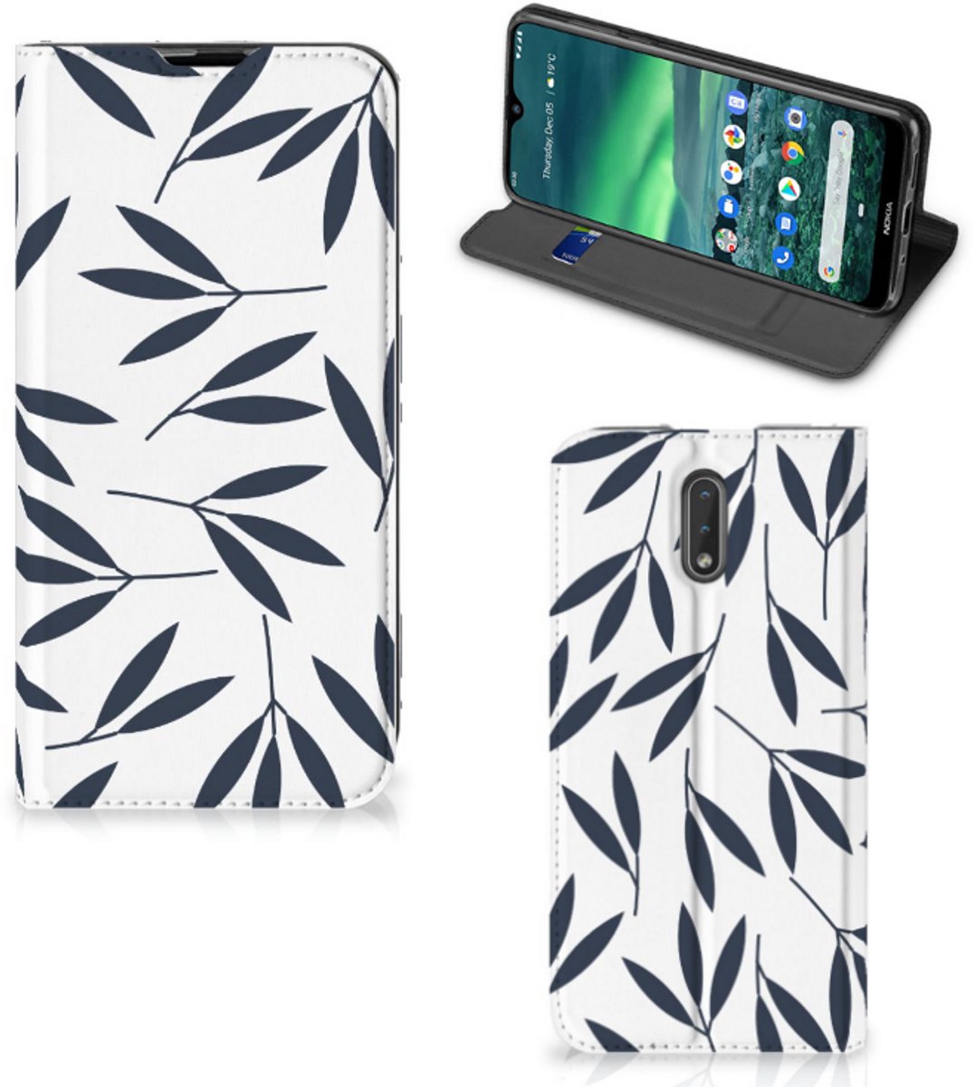 Nokia 2.3 Smart Cover Leaves Blue