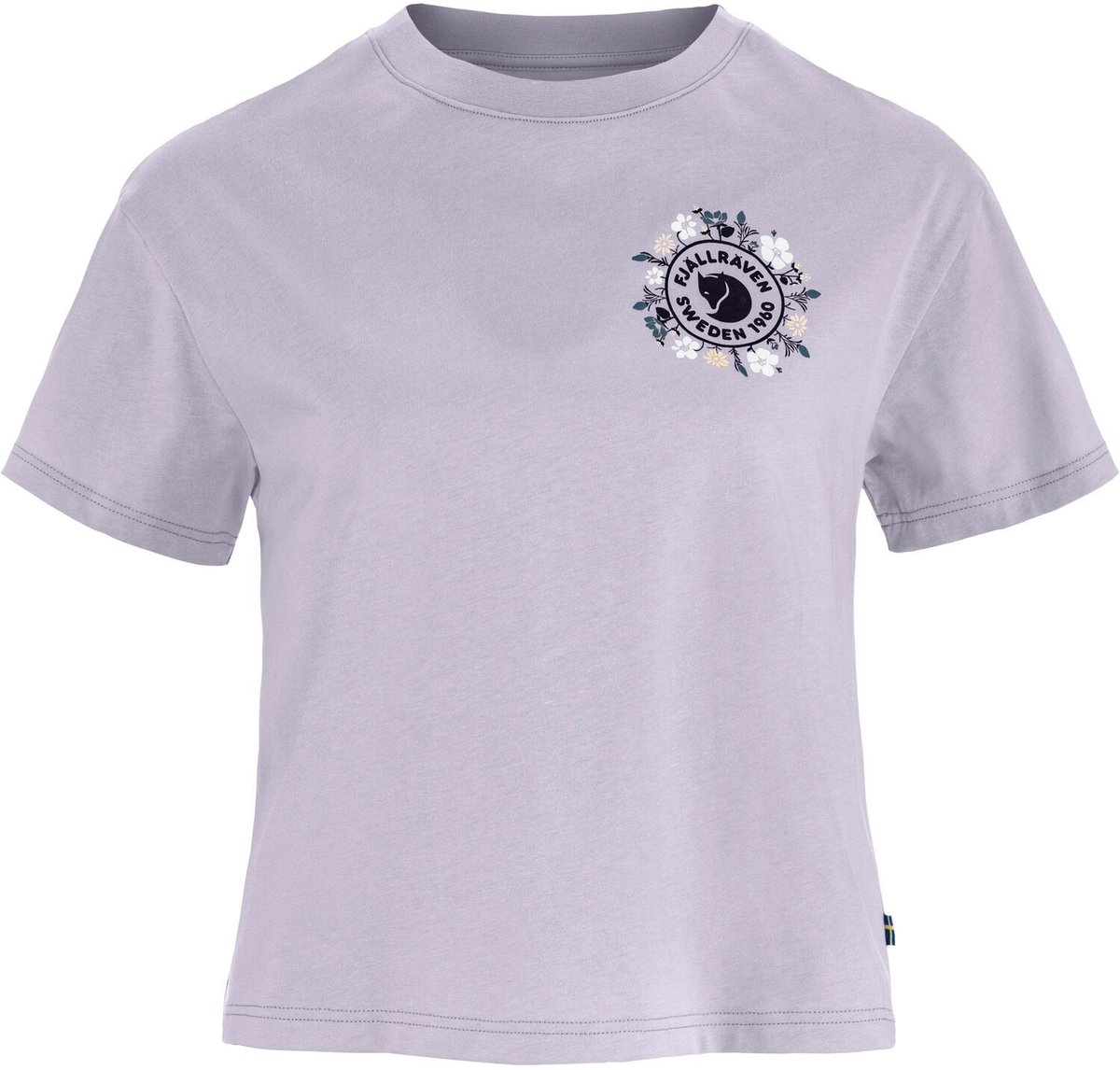 Fjallraven Fjallblomster Logo T-Shirt Dames Lavender Mist