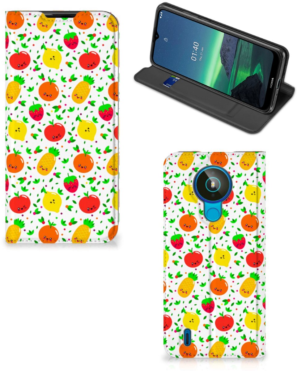 Nokia 1.4 Flip Style Cover Fruits