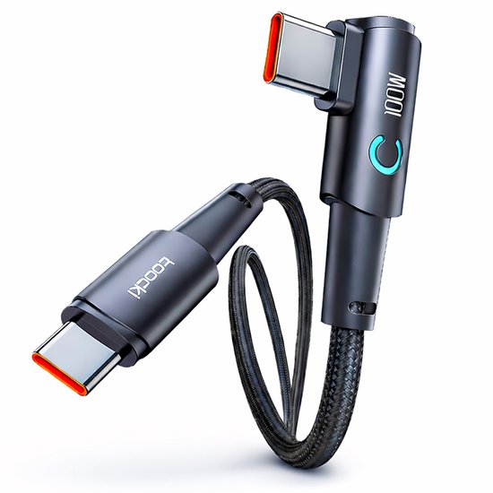 USB-C kabel 25 cm haaks & recht...