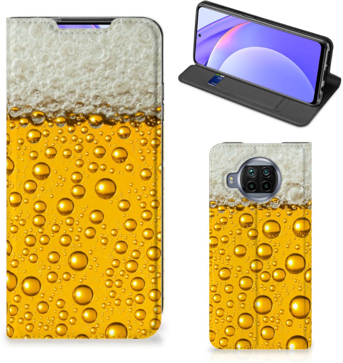 Book Case voor Xiaomi Mi 10T Lite Flip Style Cover Bier