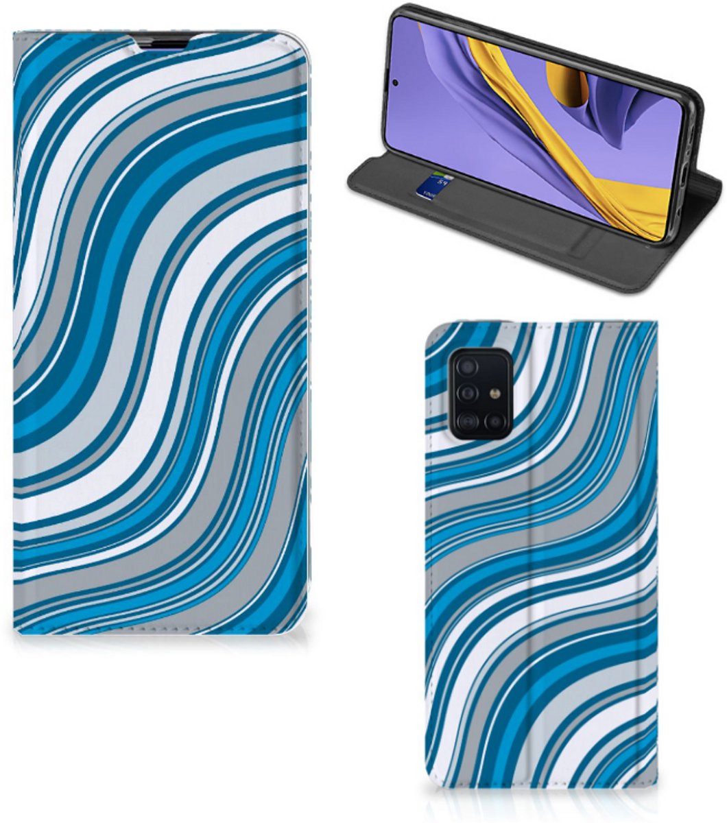 Samsung Galaxy A51 Hoesje met Magneet Waves Blue
