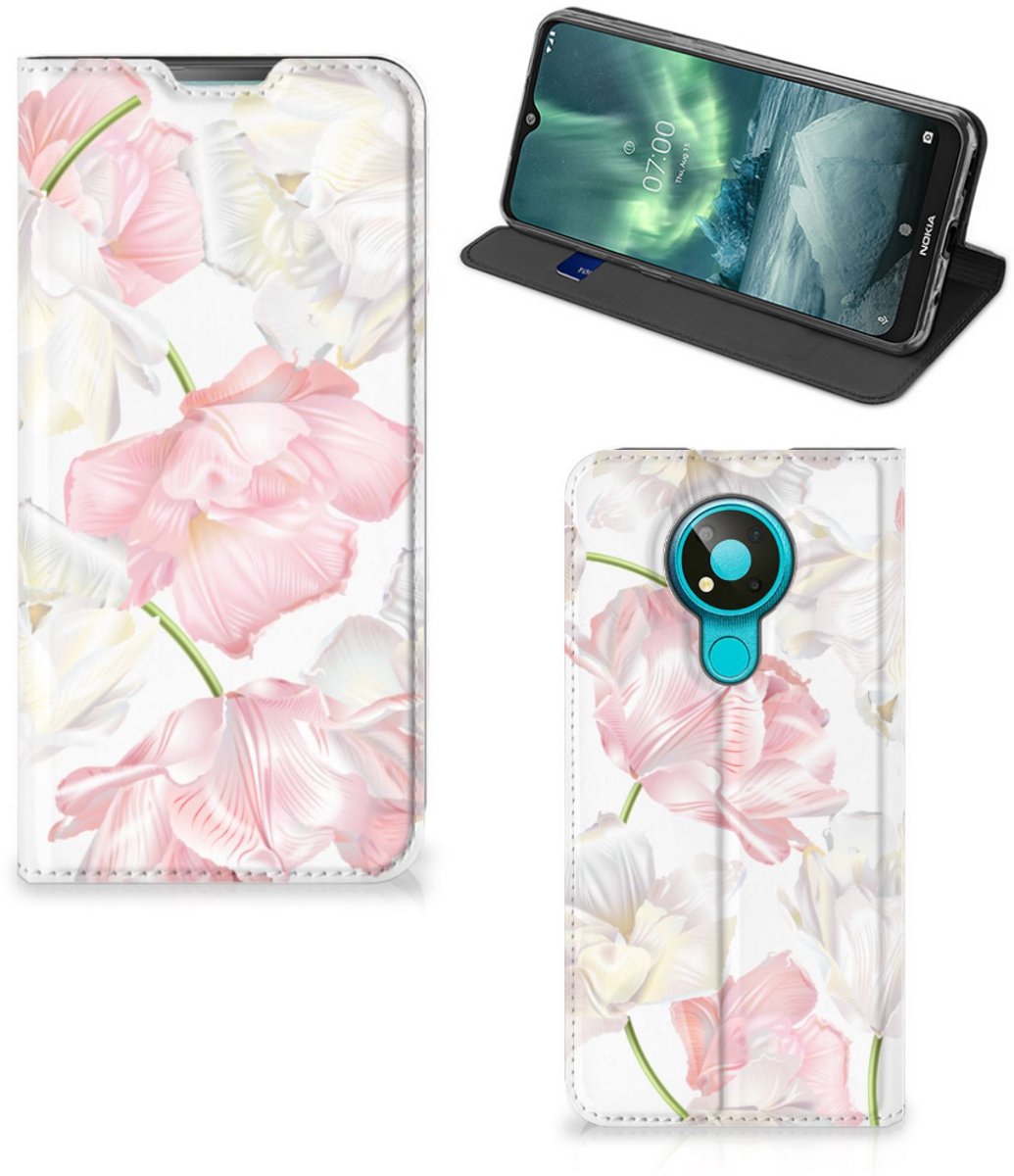 Standcase Hoesje voor Nokia 3.4 Smart Cover Lovely Flowers