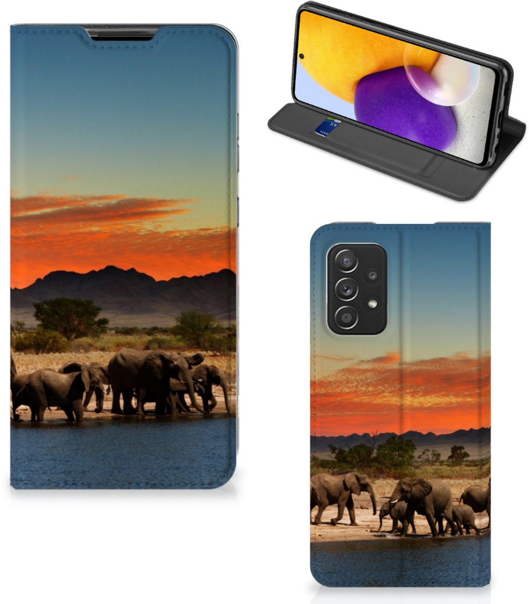 Samsung Galaxy A72 (5G/4G) Hoesje maken Olifanten
