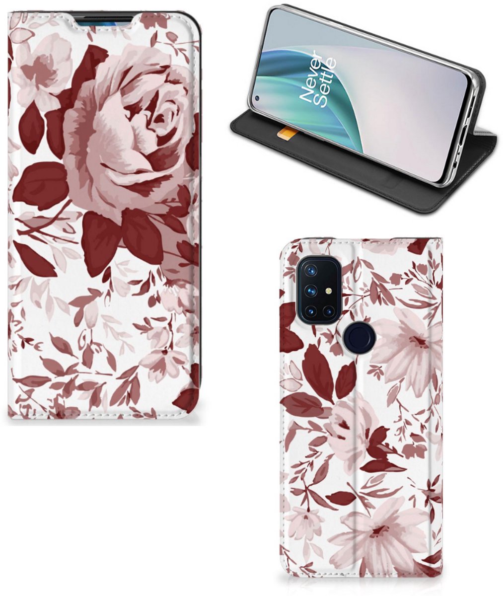 Bookcase OnePlus Nord N10 5G Watercolor Flowers