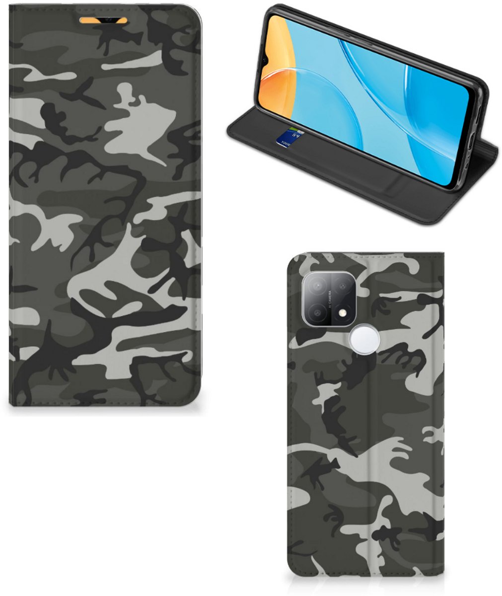 OPPO A15 Hoesje met Magneet Army Light